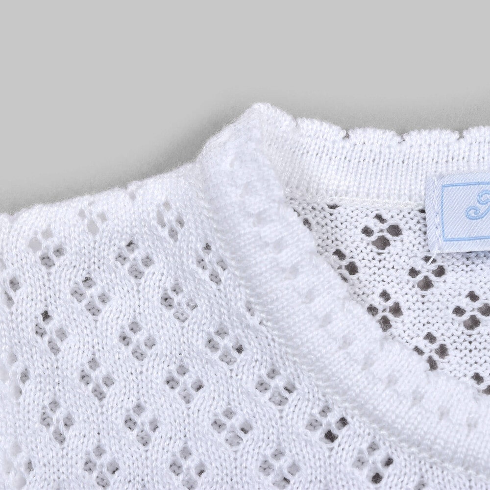 日本製 透かし編み カーディガン ベビー (70~90cm)(S(70-80cm) ホワイト): 新生児 ベビー-子供服べべの公式通販サイト  「BEBE MALL」
