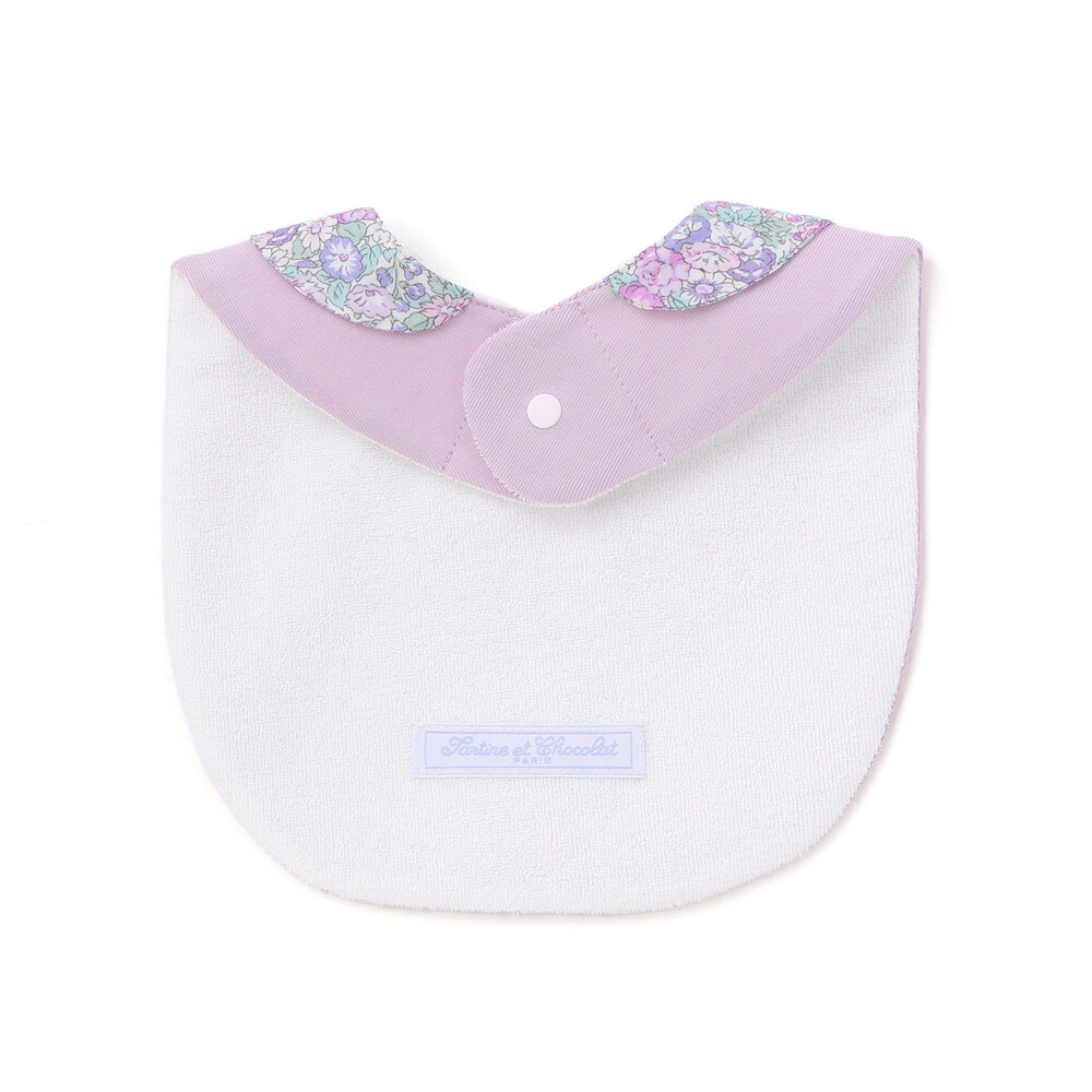 【日本製】【お揃い】リバティ(leontyne dream)プリントタナローンペタル襟付きリボンスタイ ブルー系 ワンサイズ