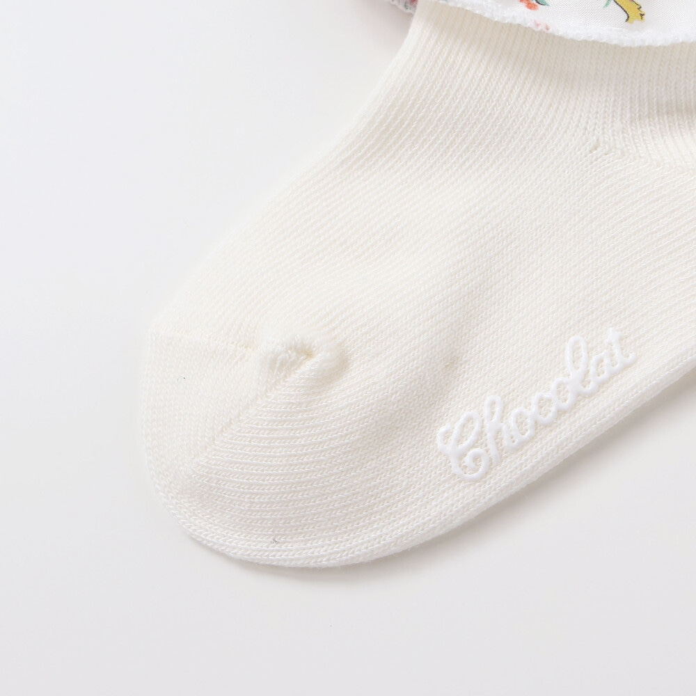 【日本製】【お揃い】リバティ(BluebellFields) タナローンフリルソックスベビー(8~13cm) レッド系 8-10cm