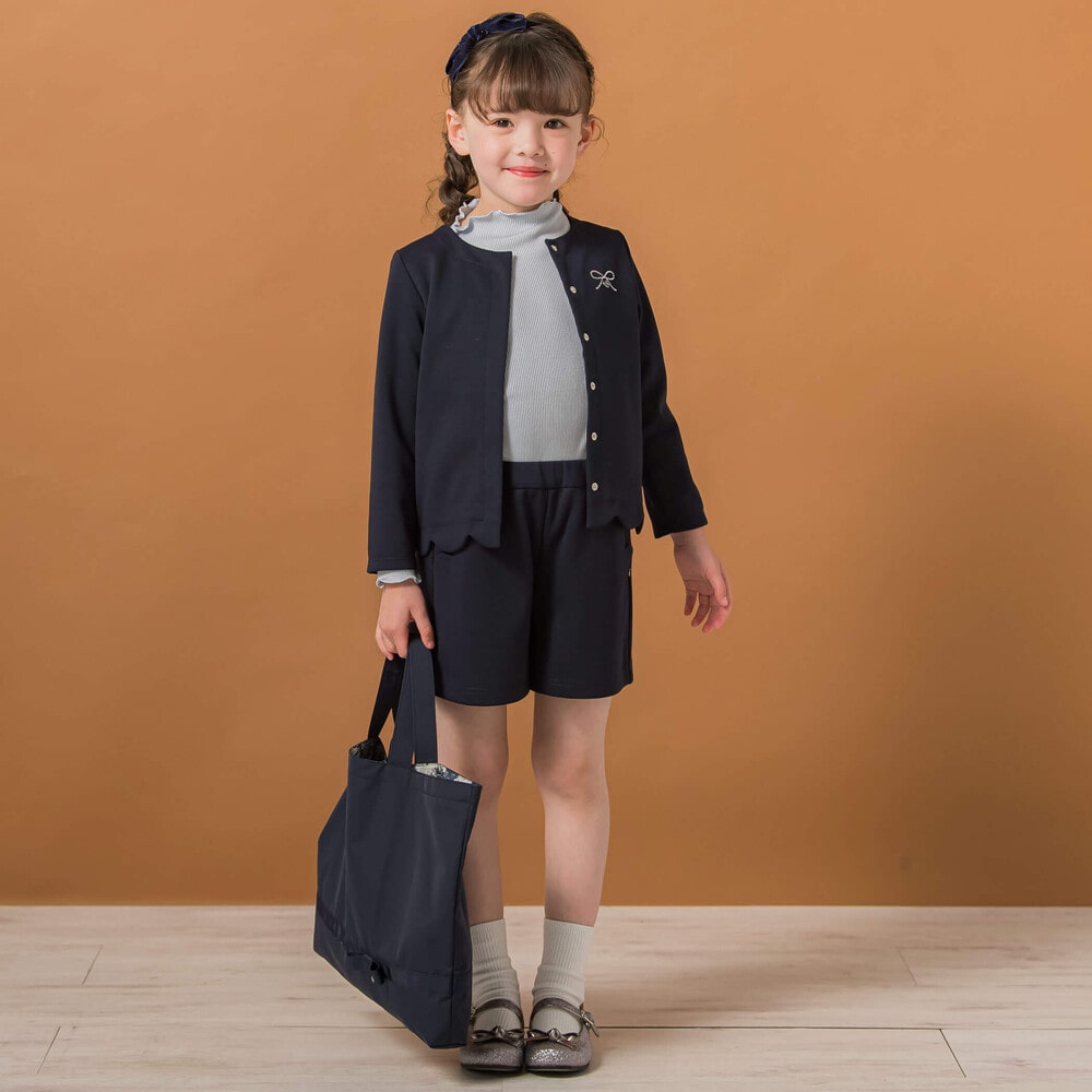 リバティタナローン裏地レッスンバッグ ネイビーxネイビー系 ワンサイズ