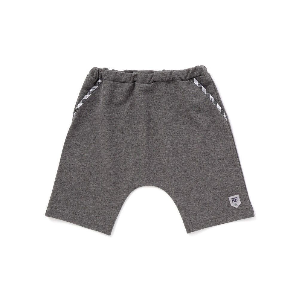 杢インレイワッペン付きパンツ(70~90cm) グレー S(70-80cm)