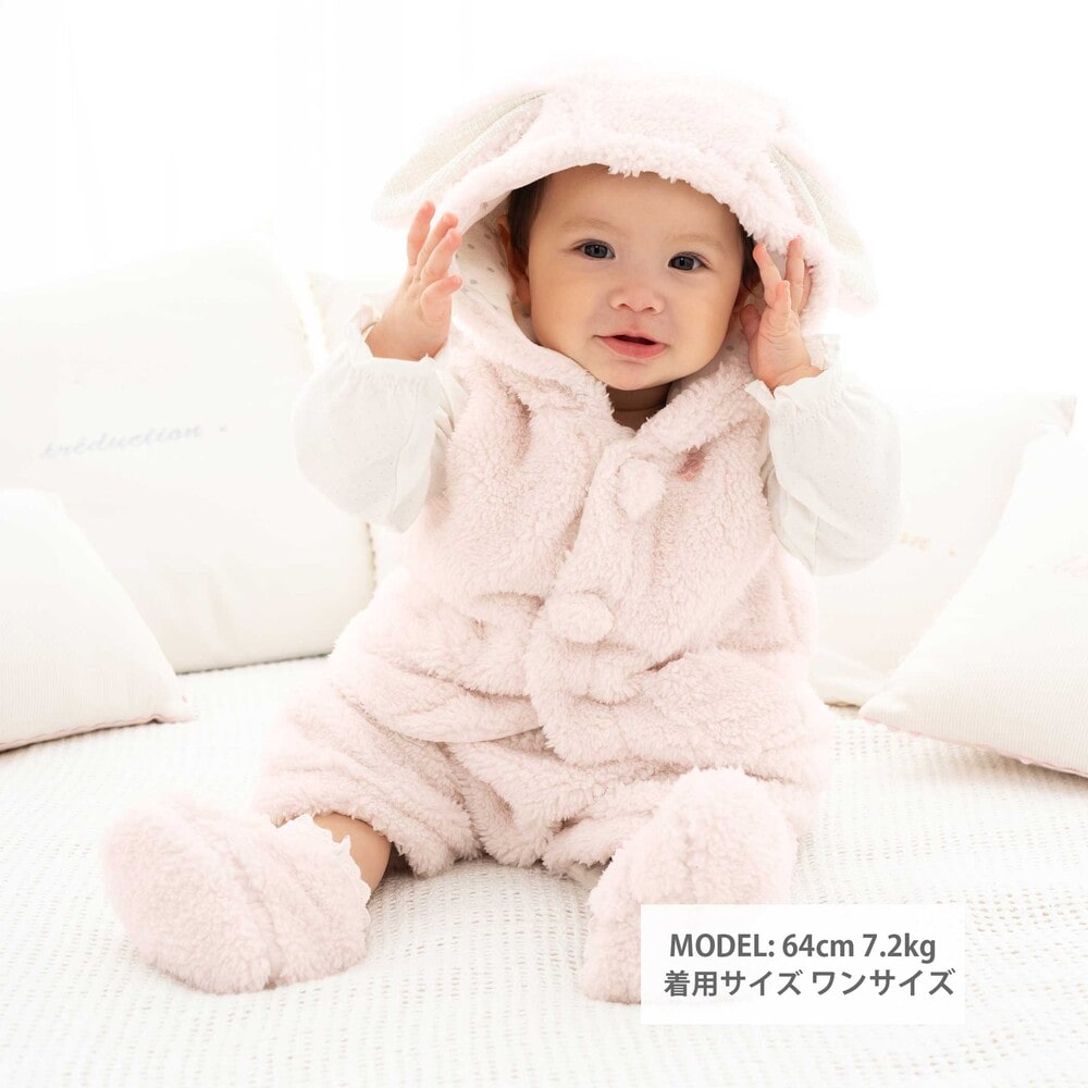 【お揃い】モコモコボアブルマパンツベビー(60~90cm) ネイビー ワンサイズ