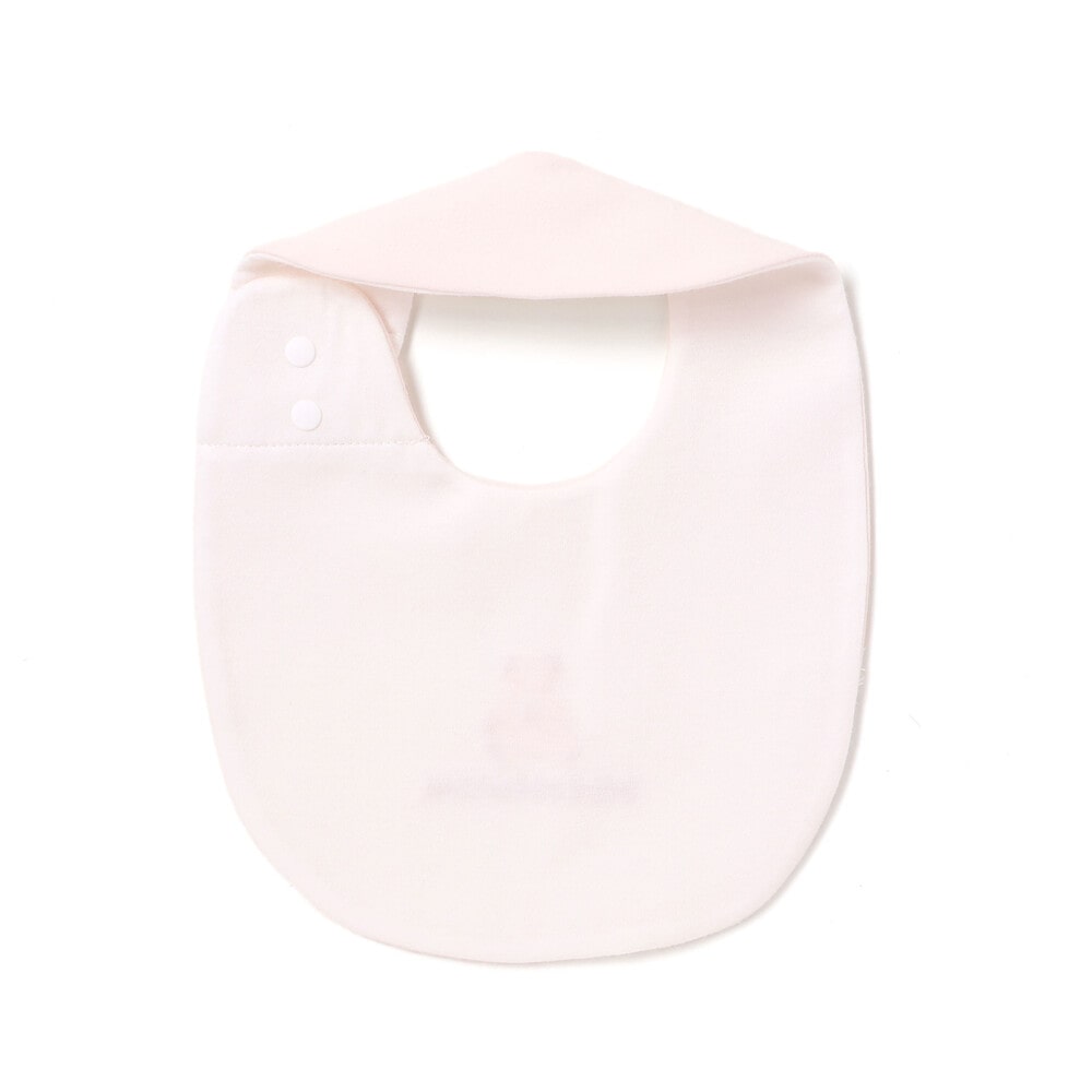 【日本製】クマ刺しゅうスタイ ピンク ワンサイズ