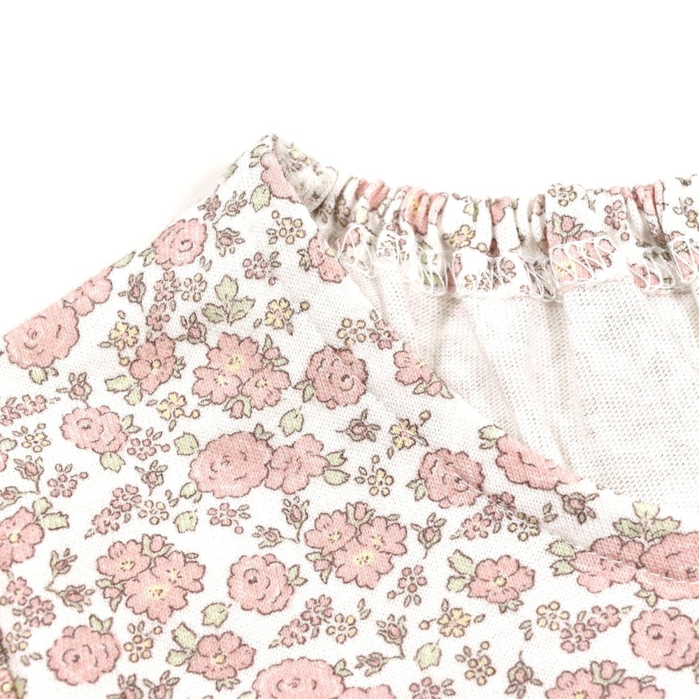 花柄 柄 ウエスト リボン ワンピース (80~130cm) イエロー系 110cm