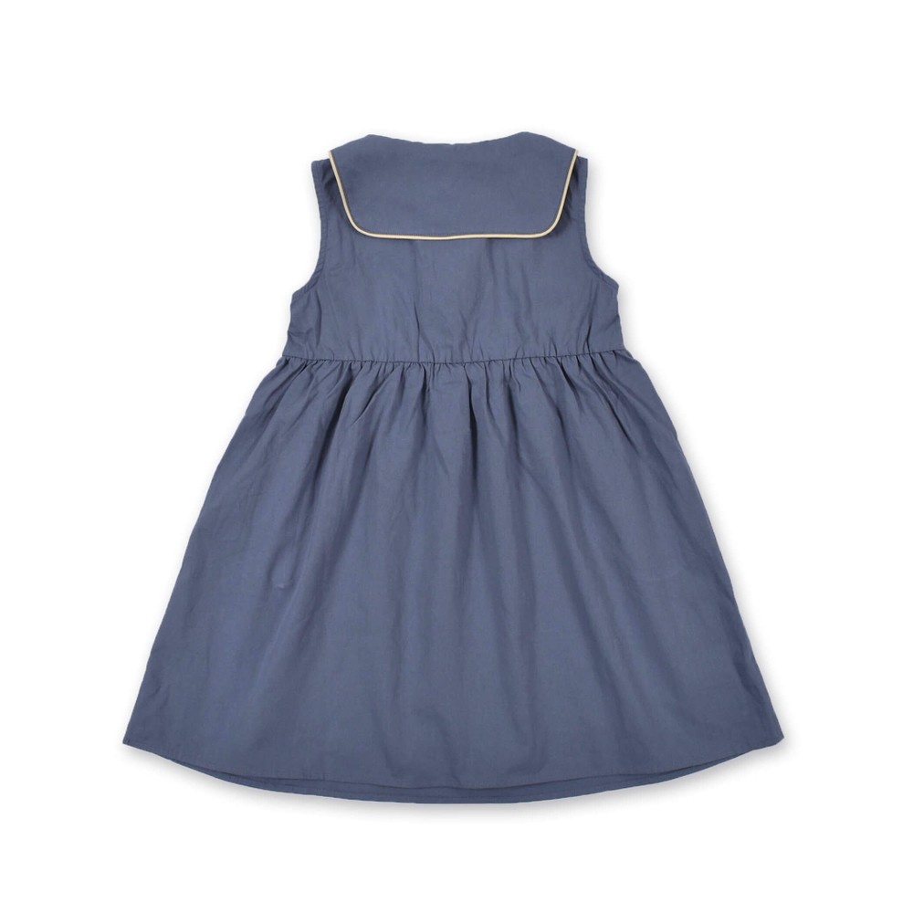 布帛 セーラーワンピース (80~130cm) ブルー 100cm