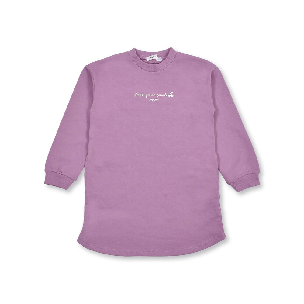 バック プリント 裏毛 トレーナー ワンピース (80~130cm) グレー 90cm