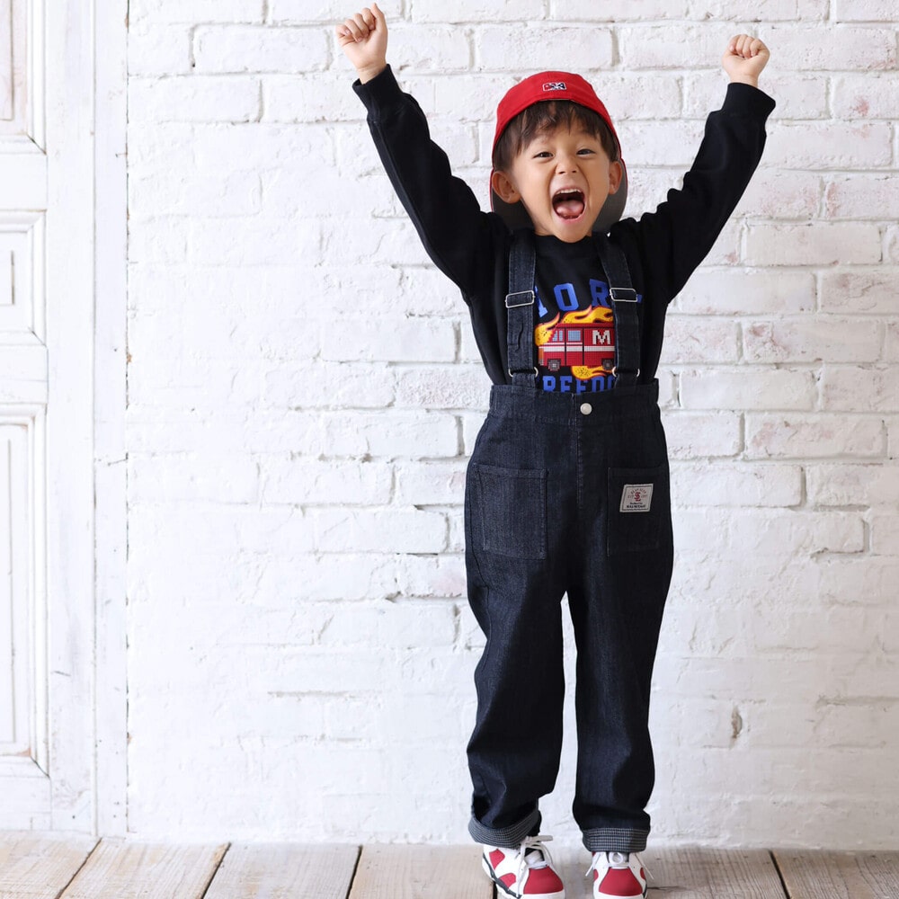 【宮城舞さん×SLAPSLIP】車ハートチューリップ立体モチーフトレーナー(80~130cm) ピンク 80cm