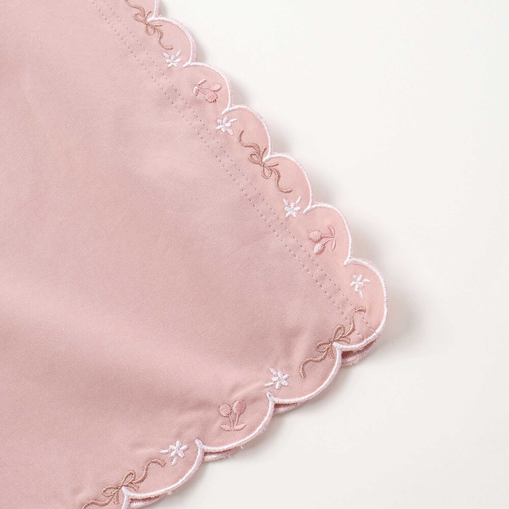 スカラップ7分丈デニム&ツイルパンツ(90~130cm) ブルー 90cm