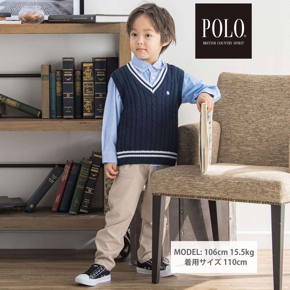 POLO BCS(ポロ・ビーシーエス)×SLAP SLIPコラボ】Vネックニット POLO BCS(ポロ・ビーシーエス)×SLAP SLIPコラボ】Vネックニット