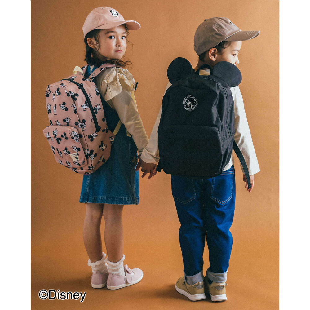 Disney ミッキーマウス 総柄 リュックサック S M S ピンク系 グッズ 子供服べべの公式通販サイト Bebe Mall