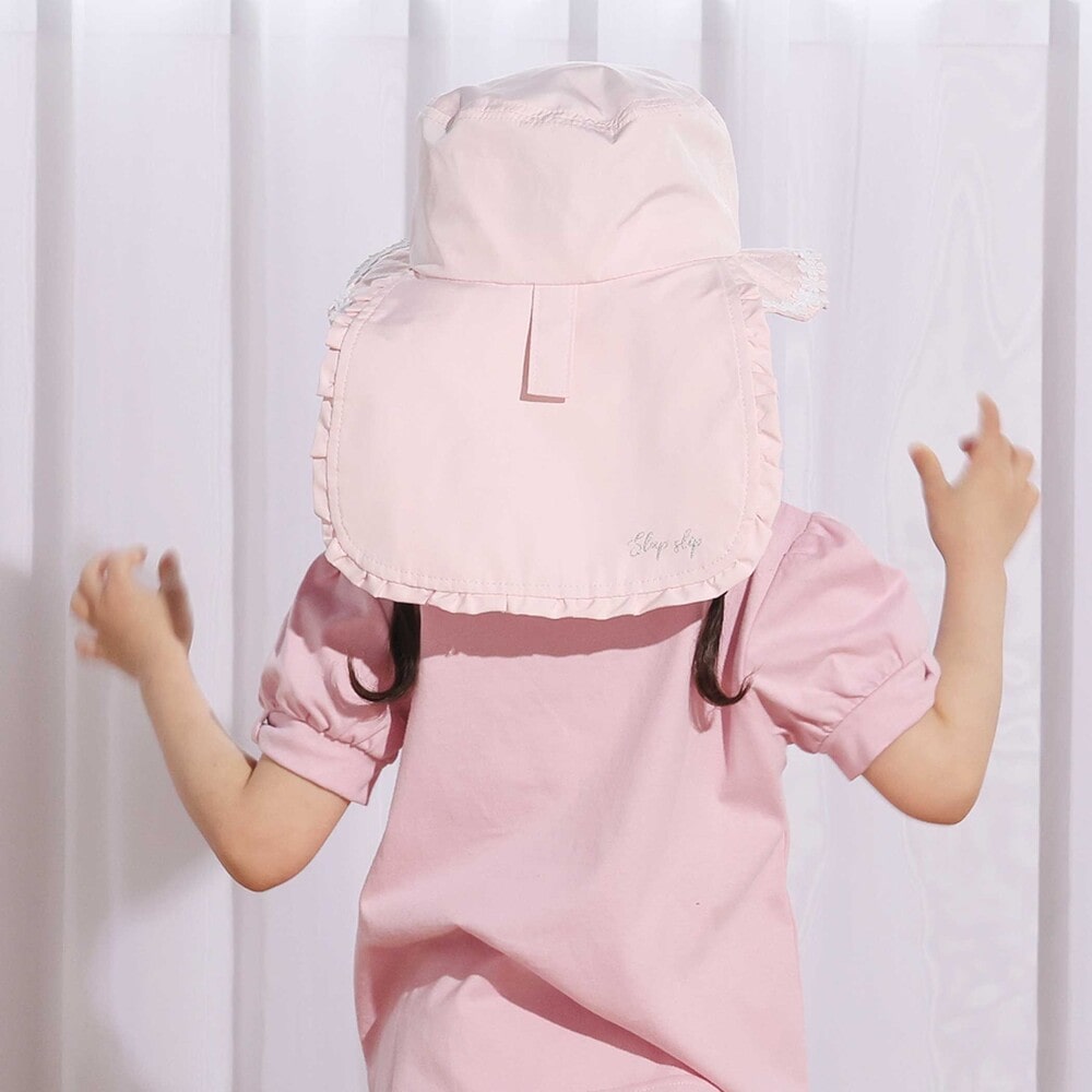 ウサギxネコ耳付きサファリハット(50~54cm) ピンク 52cm