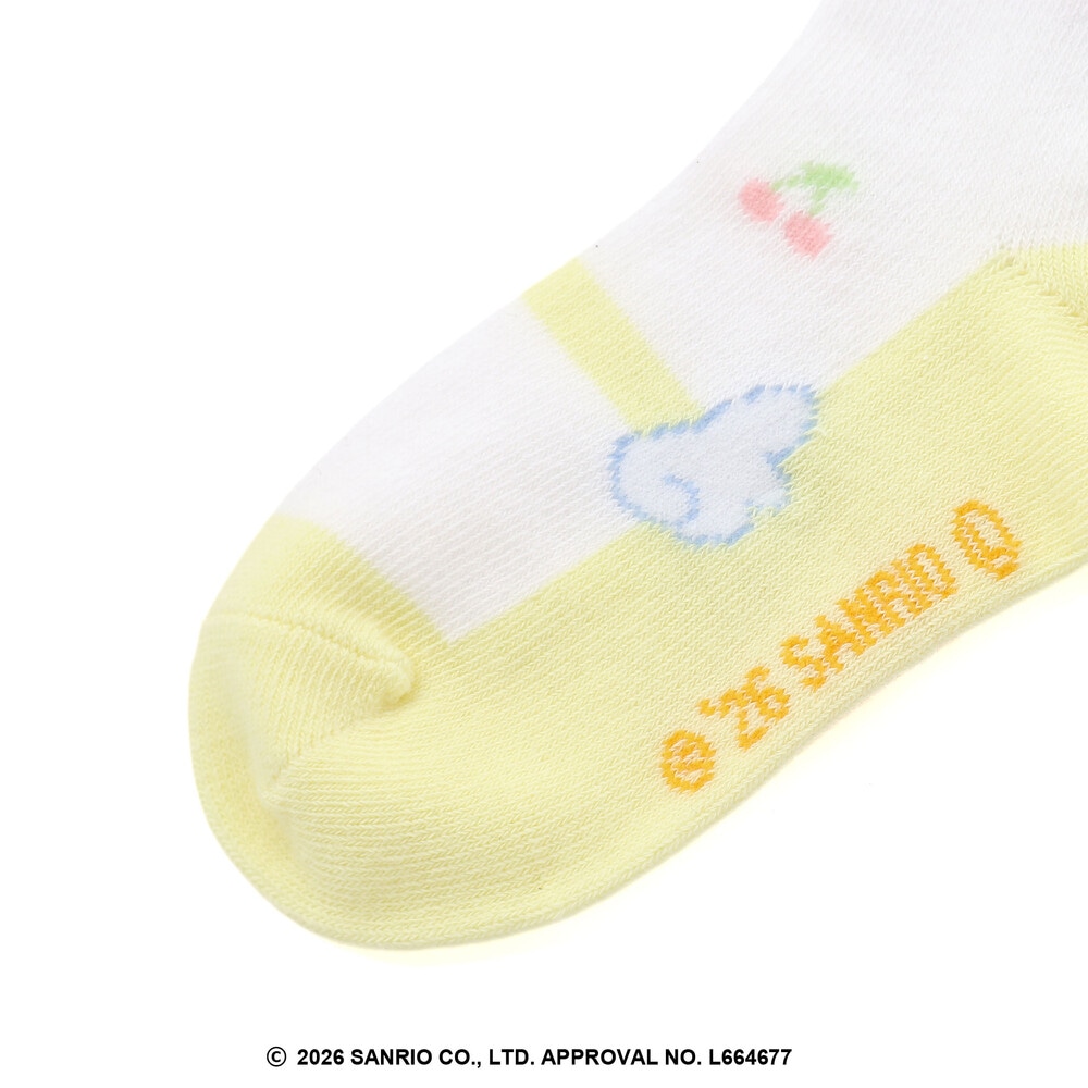 【シナモロール/ポムポムプリン×SLAPSLIP】履き口スカラップソックス(13~21cm) ブルー S(13-15cm)