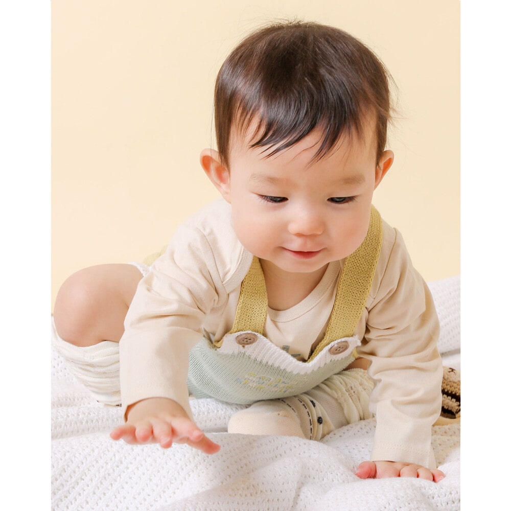ニット サロペット + ボディミニ セット ベビー (70~80cm)(ワンサイズ グリーン): 新生児/ベビー【女の子・男の子の子ども服と言えば】-子供服べべの公式通販サイト 「BEBE MALL」