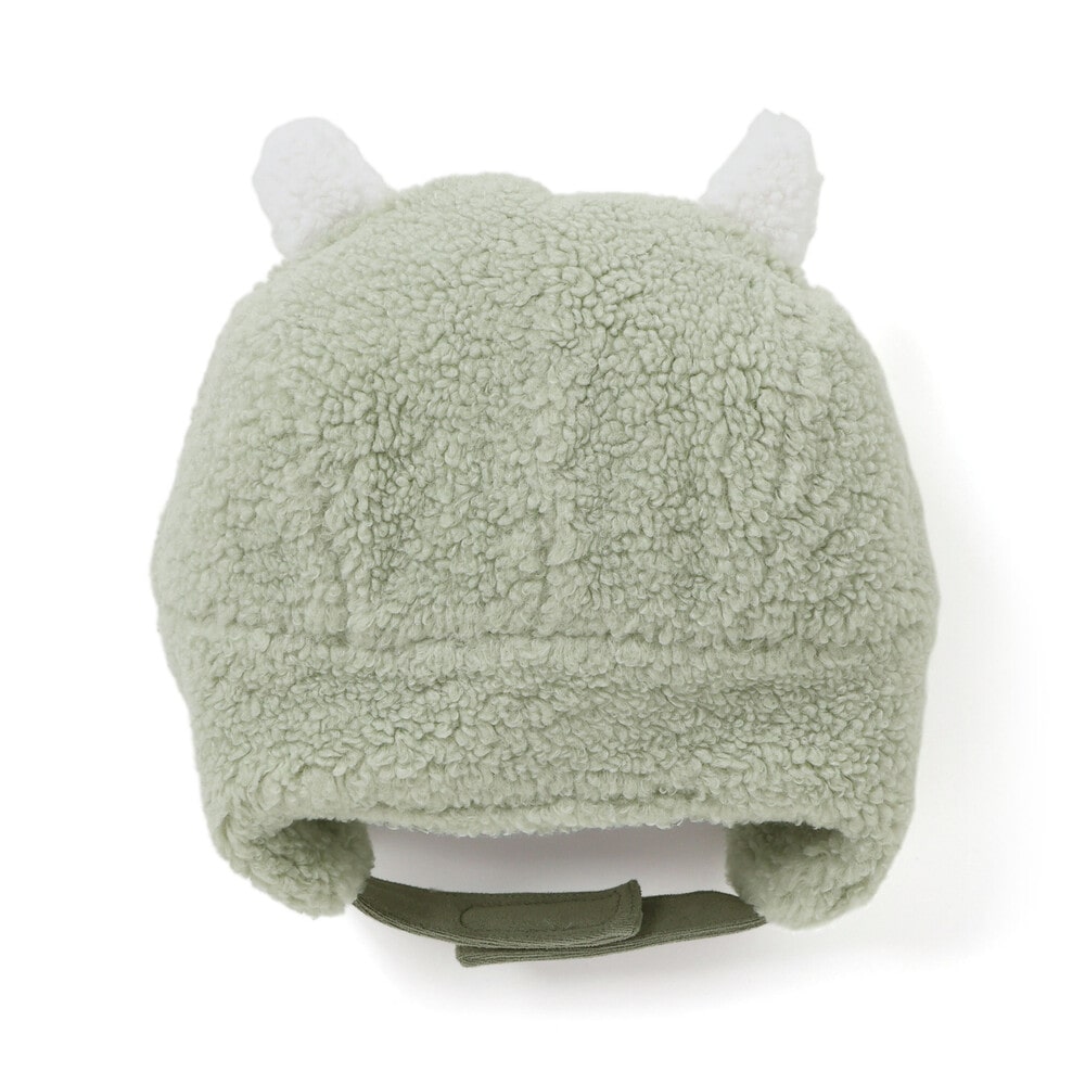 アニマルクマドラゴン耳付きボアフライトキャップベビー(46~48cm) グリーン(ドラゴン) 48cm