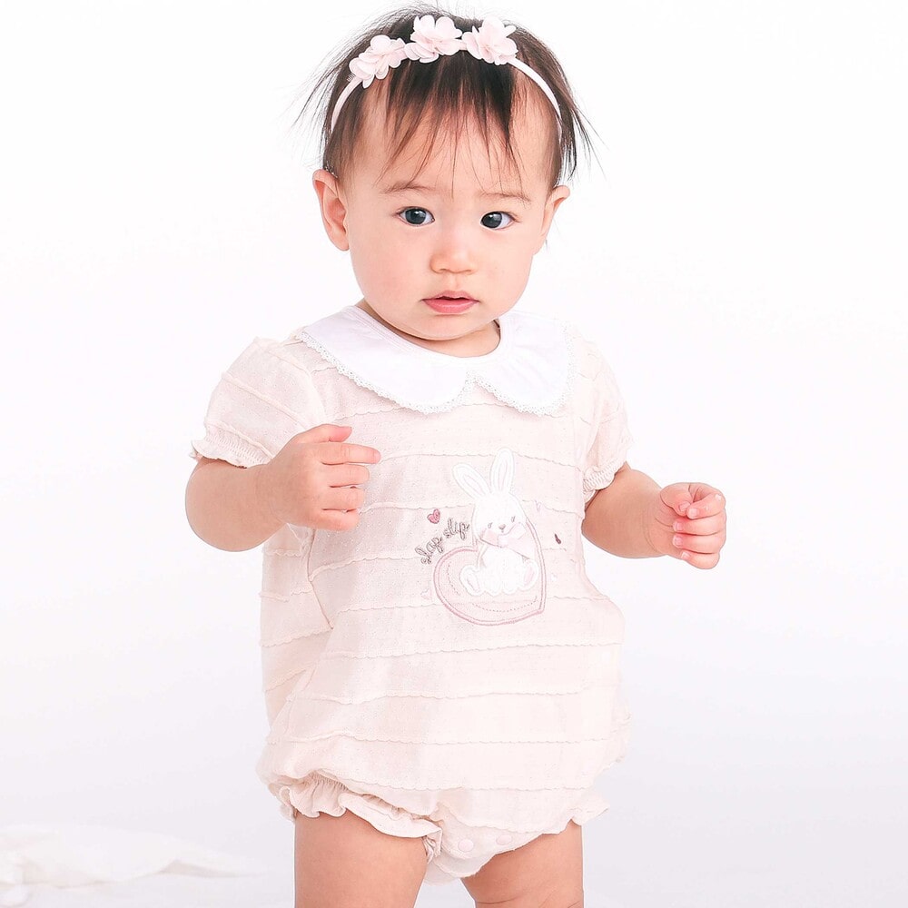 アニマルパッチレーシー天竺カバーオールベビー(70~80cm) ピンク 70cm