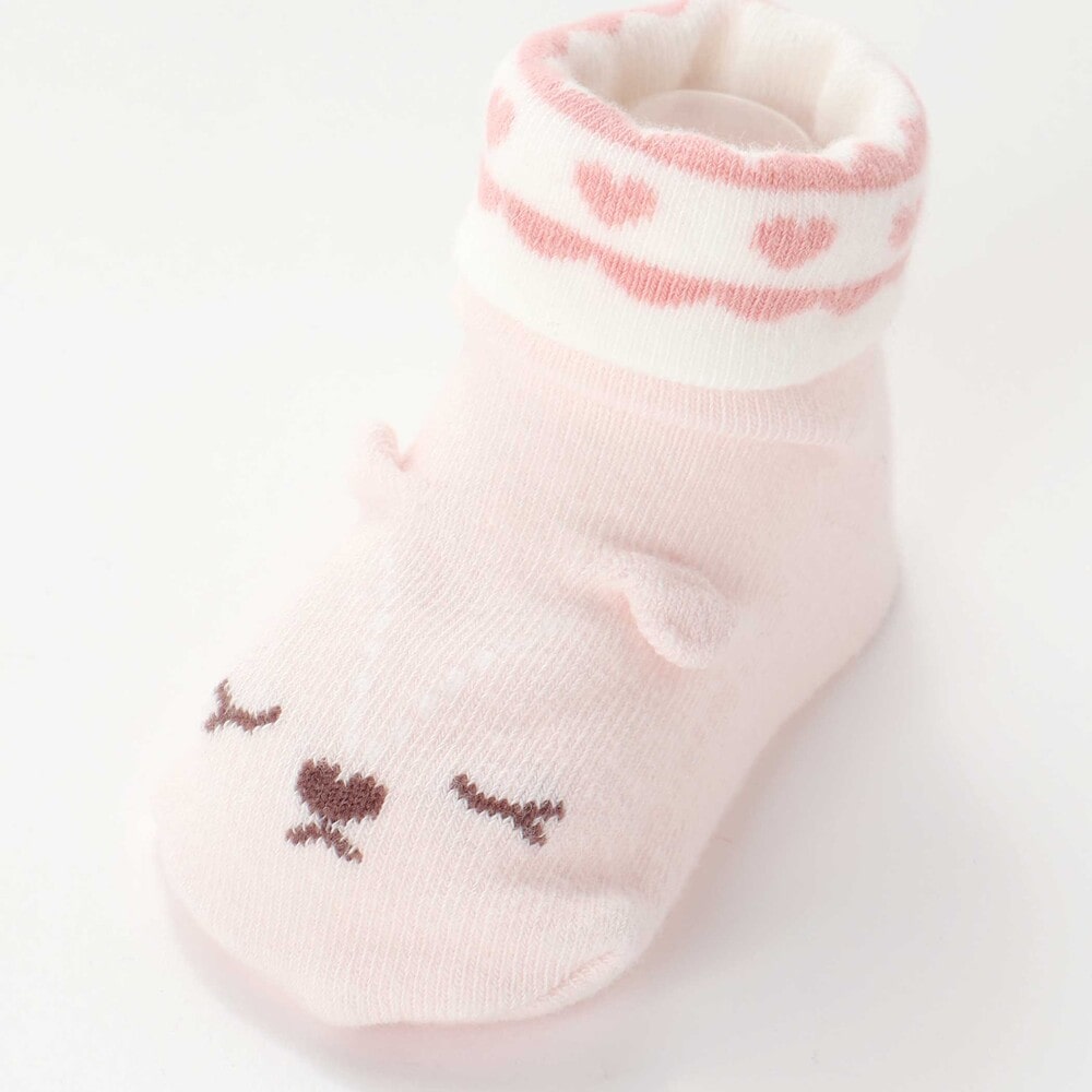 クマウサギ恐竜モチーフソックスベビー(9~12cm) グリーン(恐竜) ワンサイズ(9-12cm)