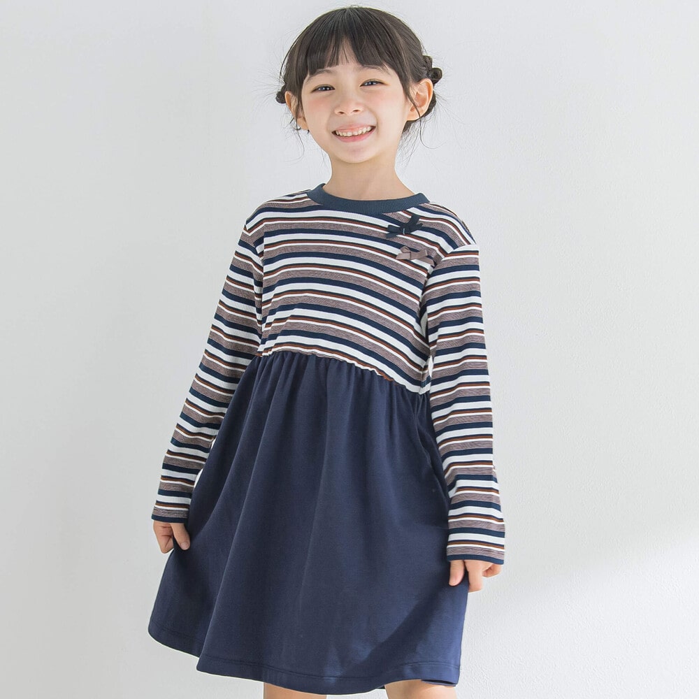 お揃い】リブマルチボーダー×ミニ裏毛ワンピース(80~150cm)(80cm ネイビー系): ワンピース 【女の子・男の子の子ども服と言えば】【お揃い】リブマルチボーダー×ミニ裏毛ワンピース(80~150cm)(80cm ネイビー系): ワンピース【女の子・男の子の子ども服と言えば】-子供服 ... BEBE ストラップコットンチュニック ワンピース 90cm
