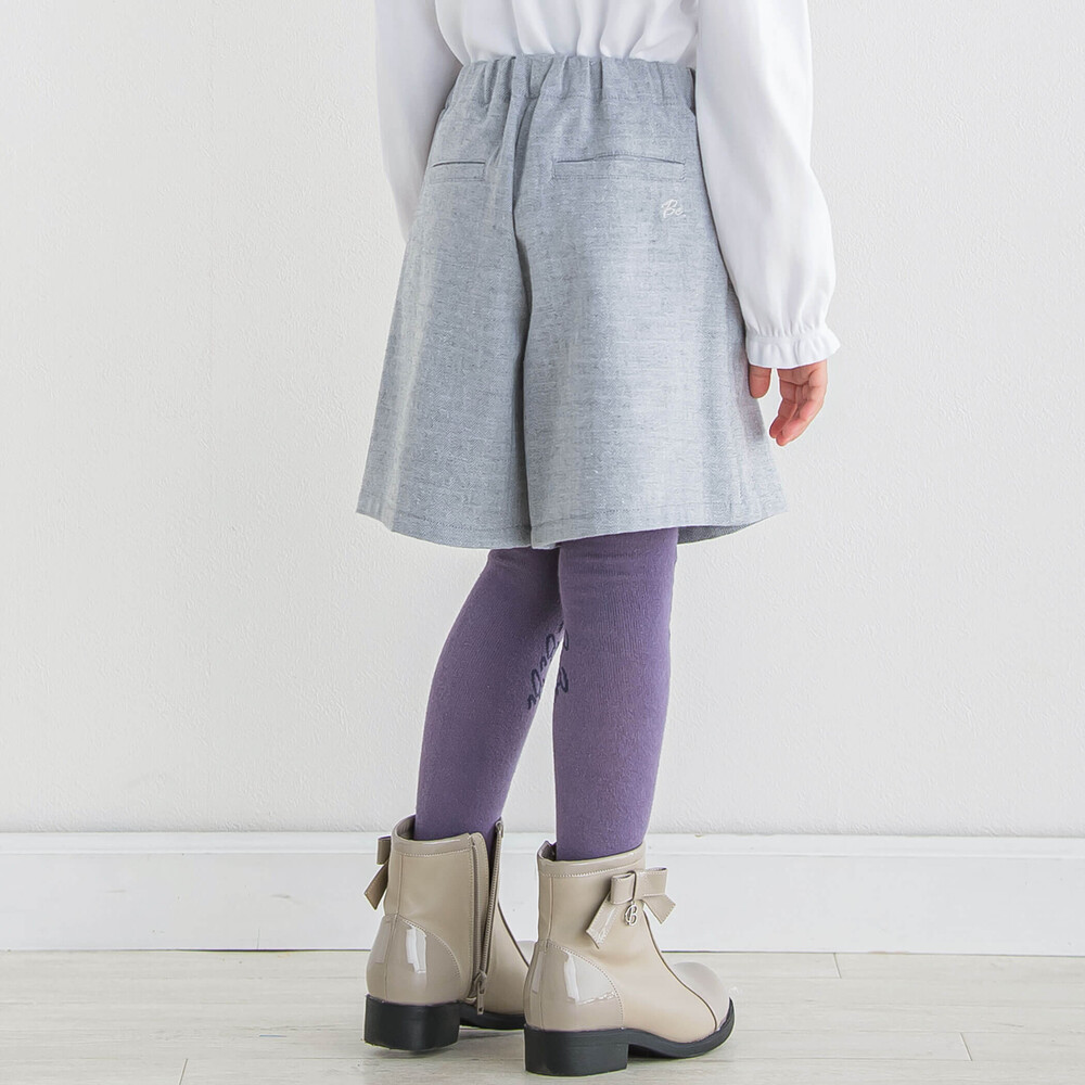 ヘリンボンダブルボタンキュロットパンツ(90~150cm) ブラウン 90cm