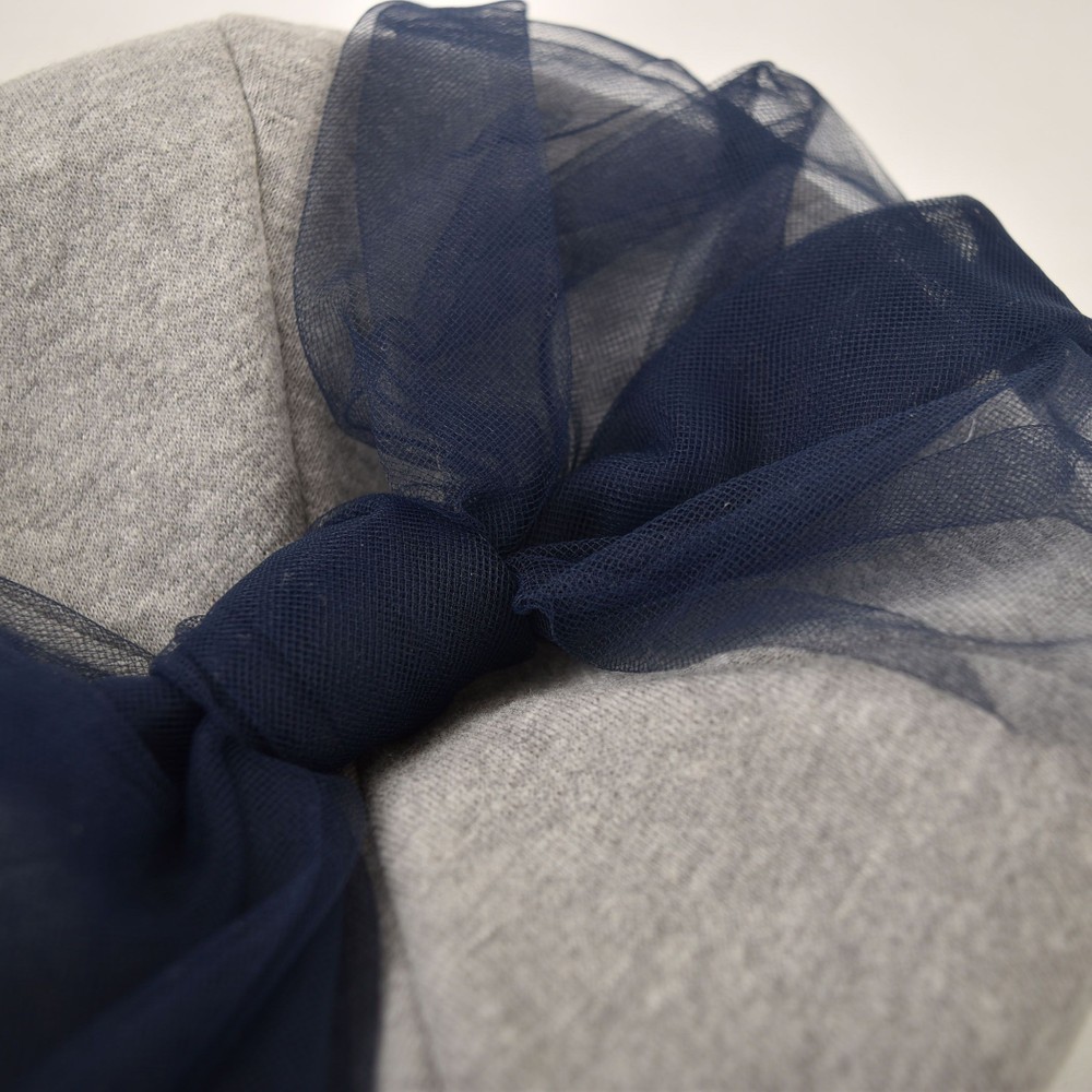 チュールリボン付ベレー ブラック S(50cm~52cm)