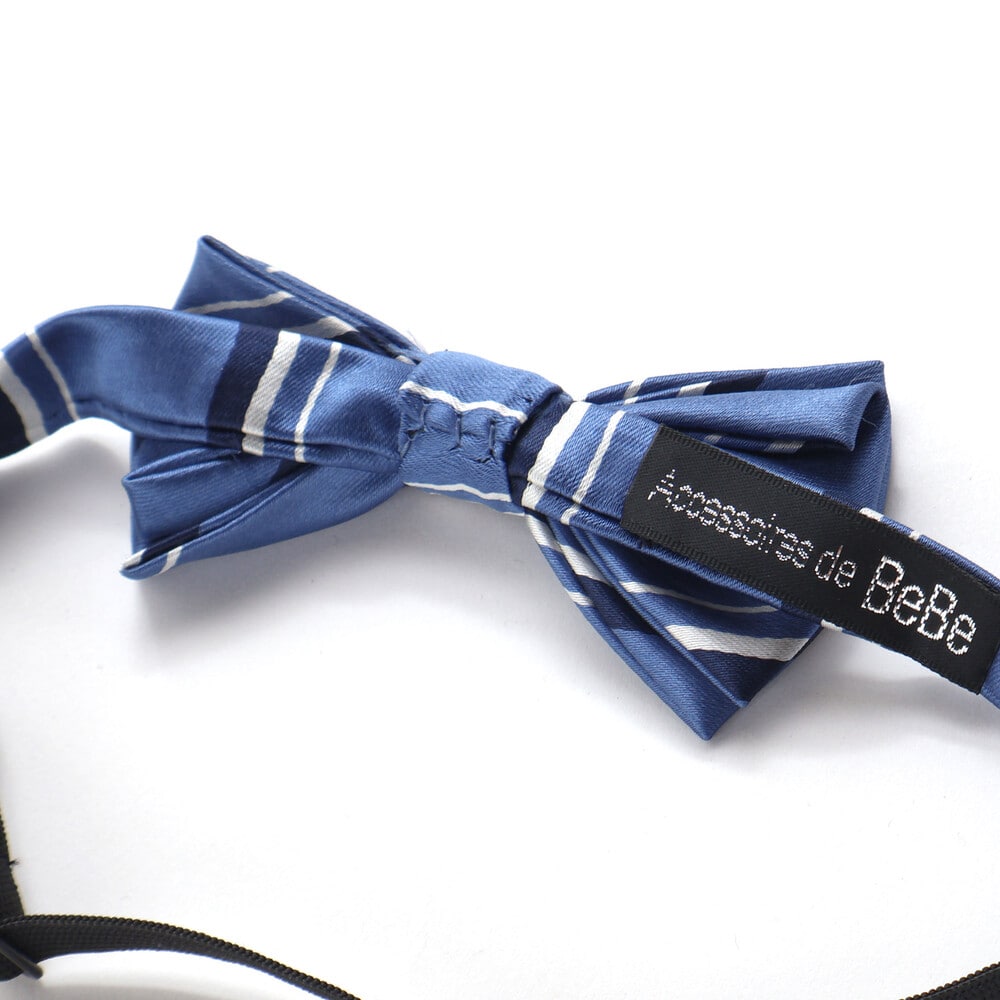 レジメンタル蝶ネクタイ ブルー系 ワンサイズ