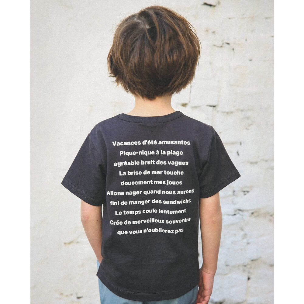 コットン USA ゴシック ロゴ プリント Tシャツ (90~150cm) ブラック 130cm