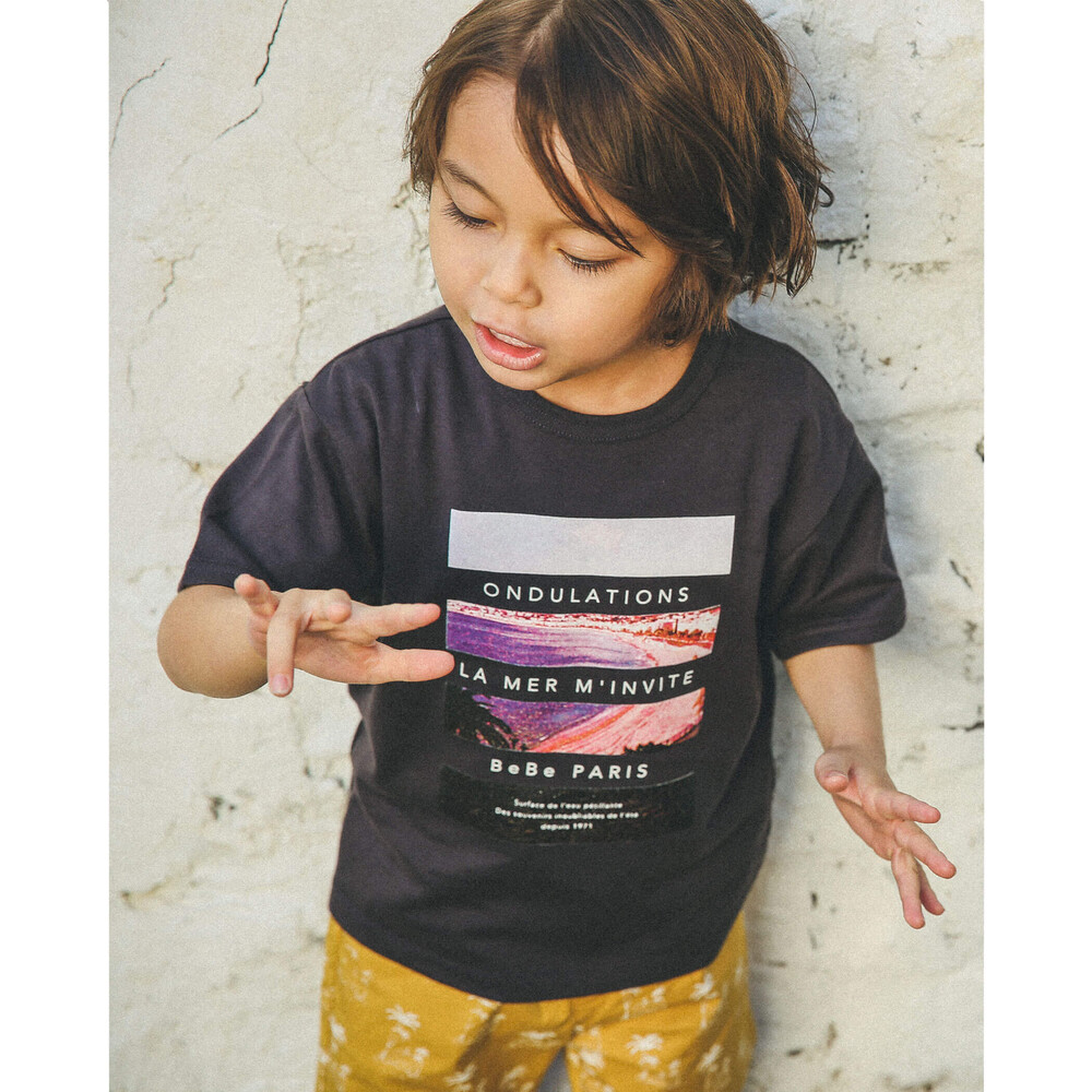 USA コットン フォト プリント Tシャツ (90~150cm) ホワイト 150cm