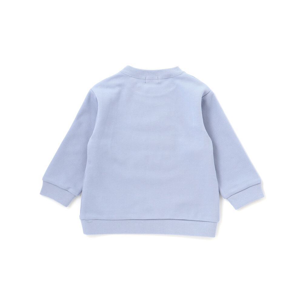 カノコチェーンステッチロゴ長袖Tシャツ(80~100cm) ブルー 80cm