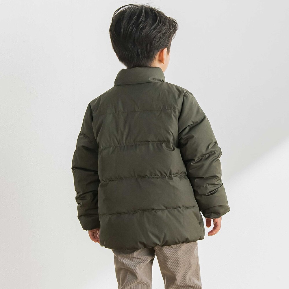 【限定商品】ワッペン付きタフタダウンコート(95~160cm) グリーン 95cm