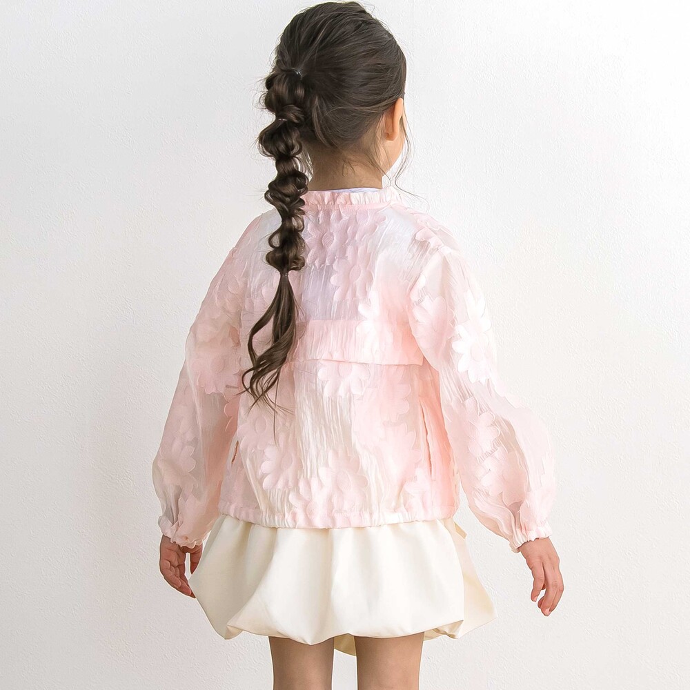 【店舗限定】花柄シアーライトブルゾン(95~160cm) ブルー 100cm