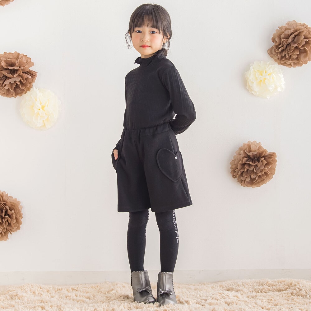 【限定商品】ハートポケットニットコールキュロットパンツ(95~160cm) 【LIMITED EDITION】 オフホワイト 110cm