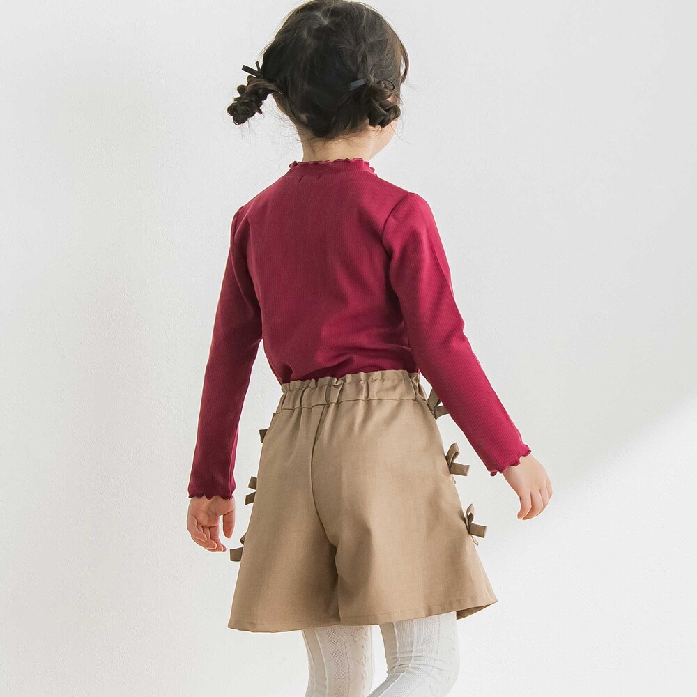 【限定商品】サイドリボンショートパンツ(95~150cm) ベージュ 110cm