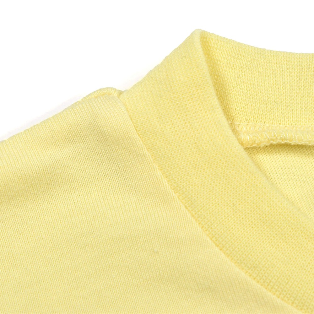 異素材 切り替え ワンピース (130~160cm) イエロー 130cm