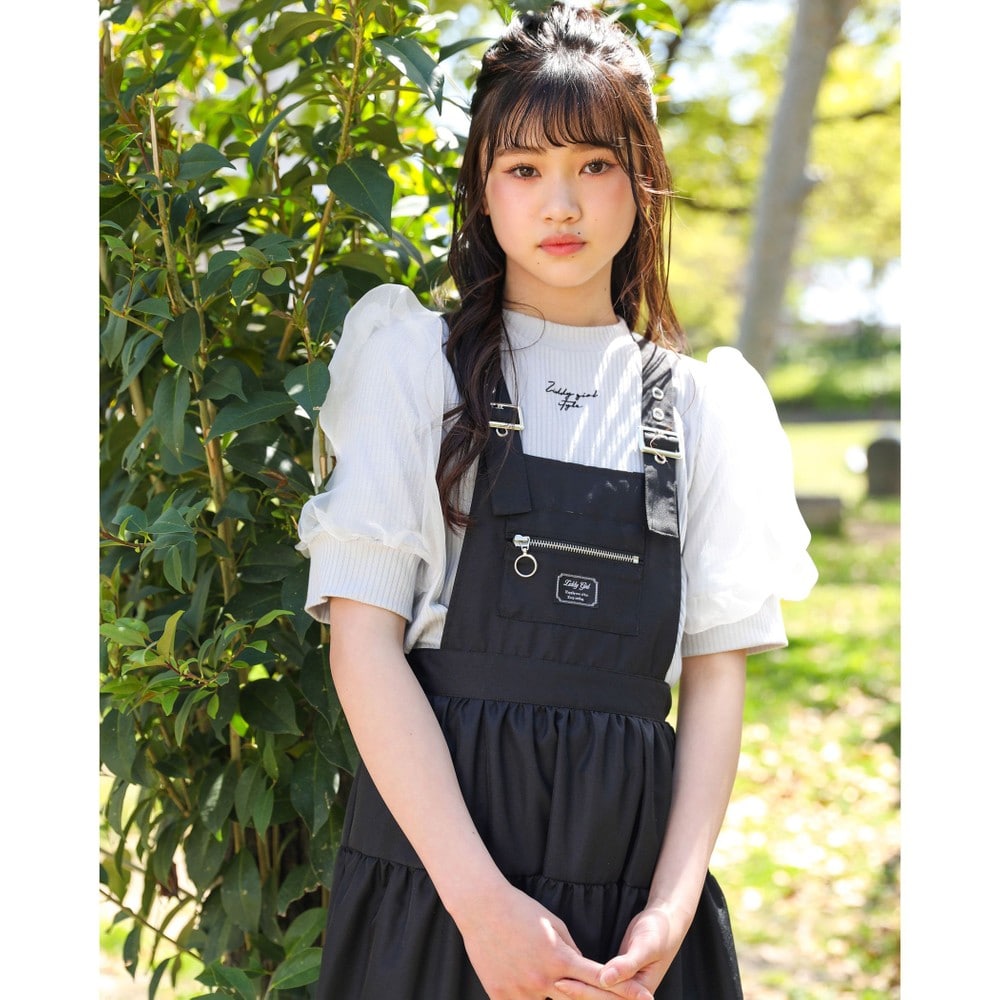 ティアード ジャンパースカート(130~160cm) ブラック 130cm