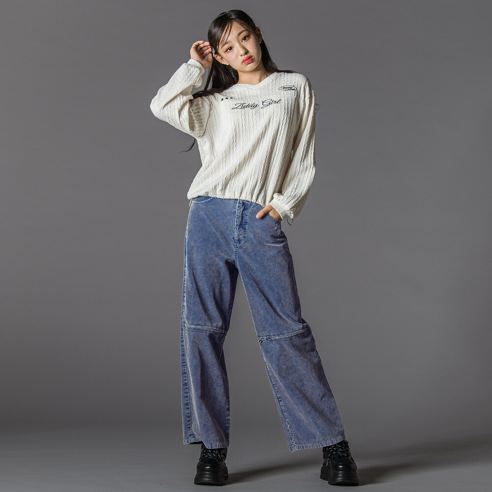 コーデュロイボトム(130~160cm) ブルー 130cm