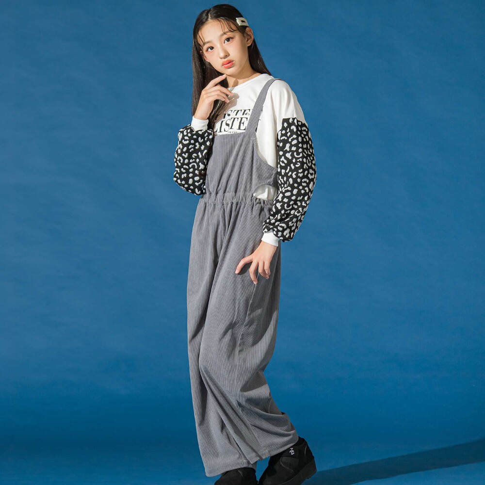 コールテンオーバーオール(130~160cm) グレー 130cm