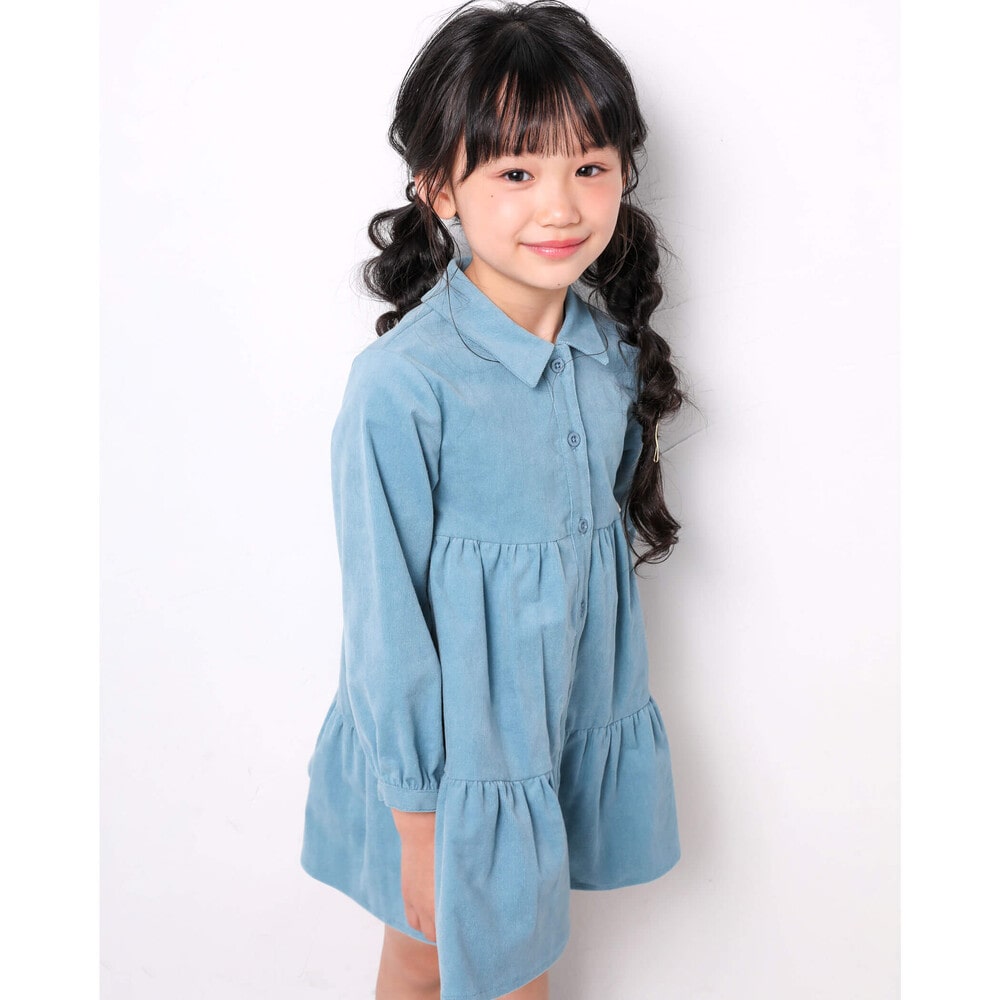 コールテン ティアード シャツ ワンピース 95 150cm 95cm ブルー ワンピース 子供服べべの公式通販サイト Bebe Mall