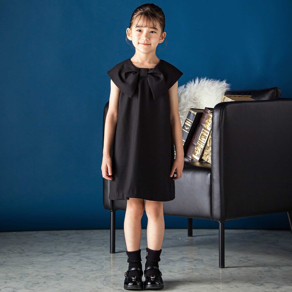 フロントリボンタックジャンパースカート(95~160cm) ボルドー 95cm