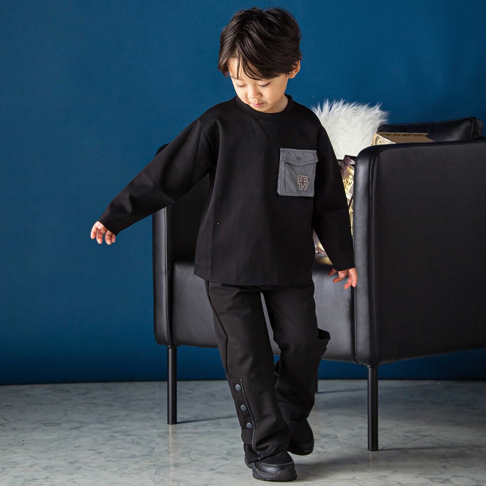 ベルトポイントロングパンツ(95~150cm) グリーン 95cm