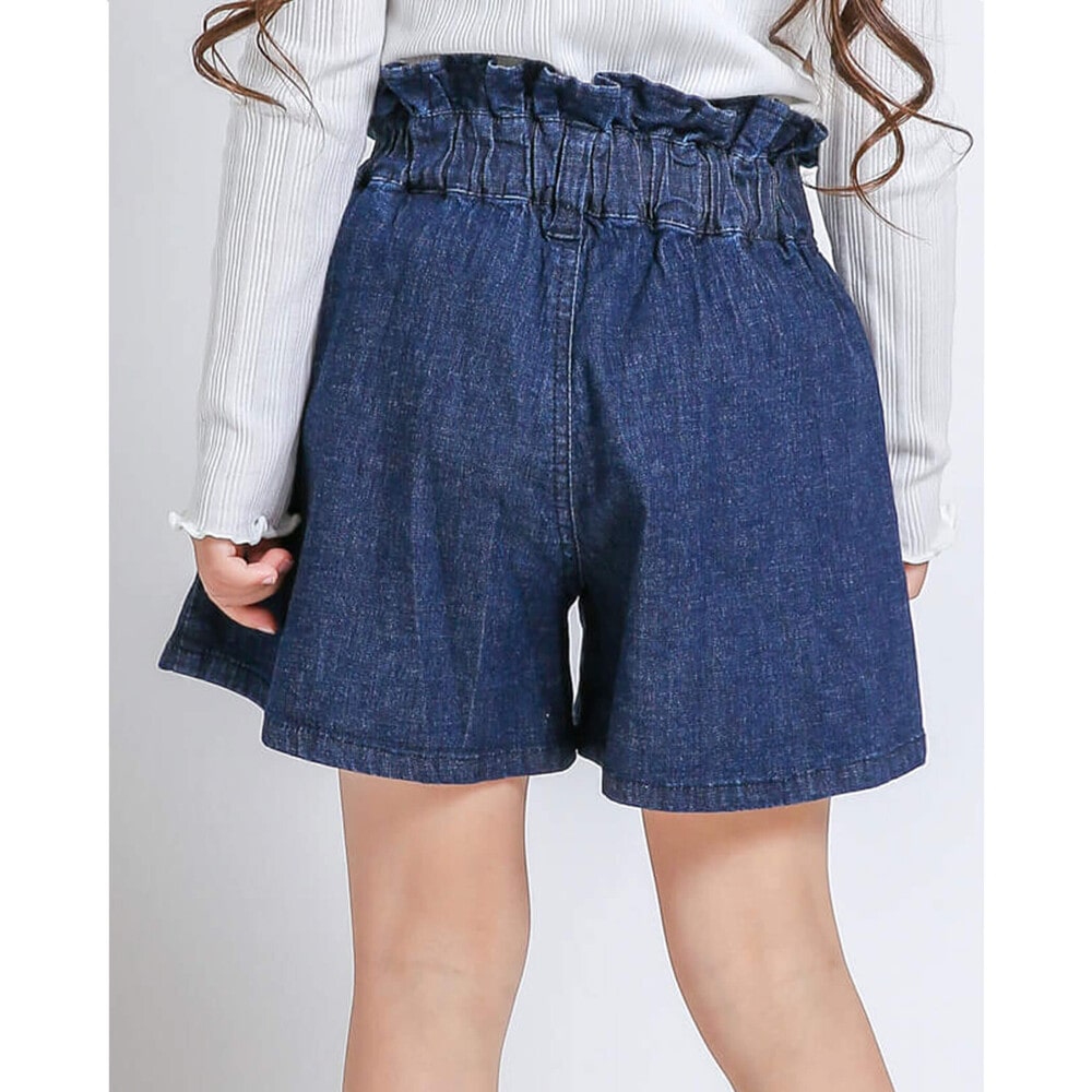 ストレッチ デニム キュロット パンツ 95 150cm 95cm ネイビー ボトム 子供服べべの公式通販サイト Bebe Mall