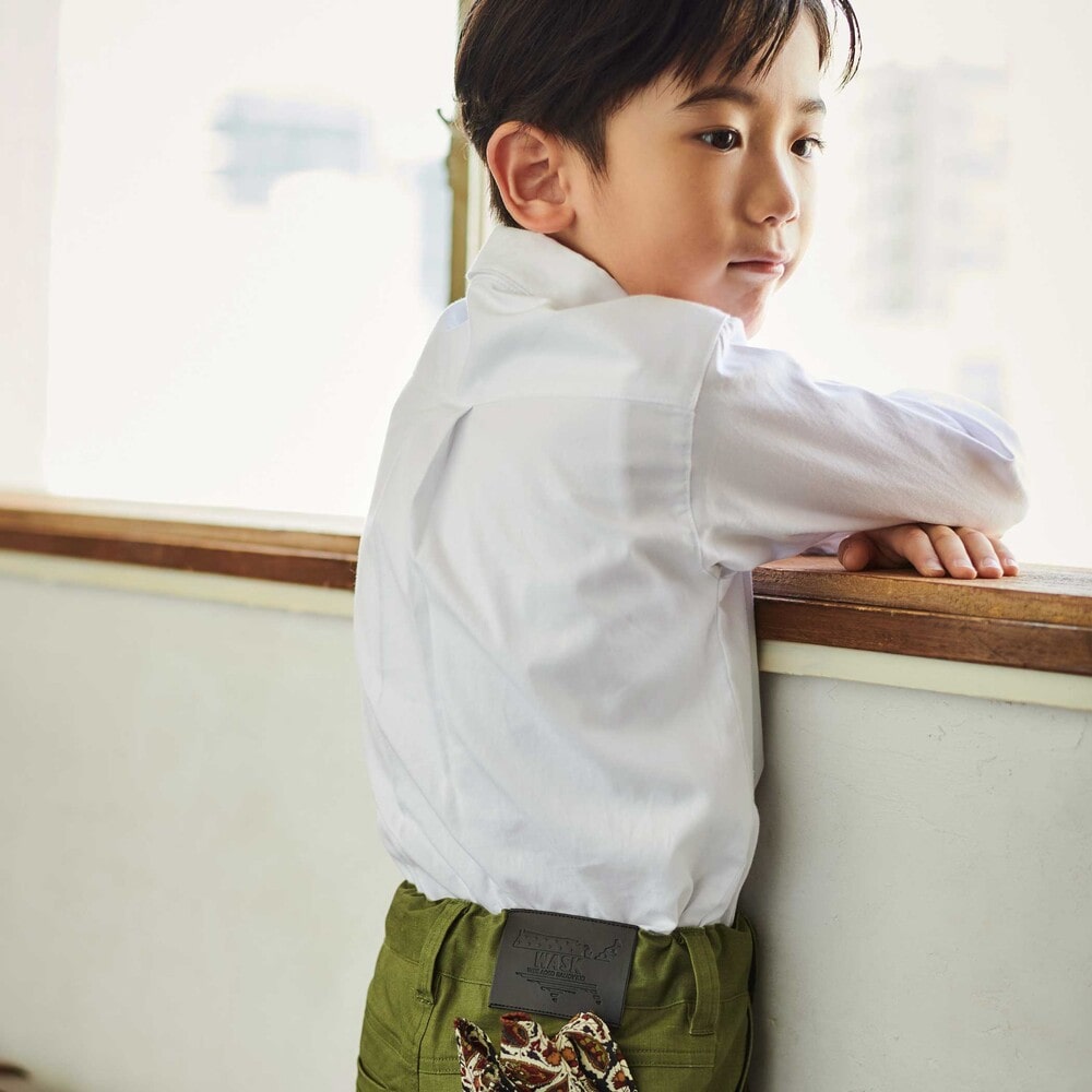 ストレッチナイロンシャツ(110~160cm) ホワイト 110cm