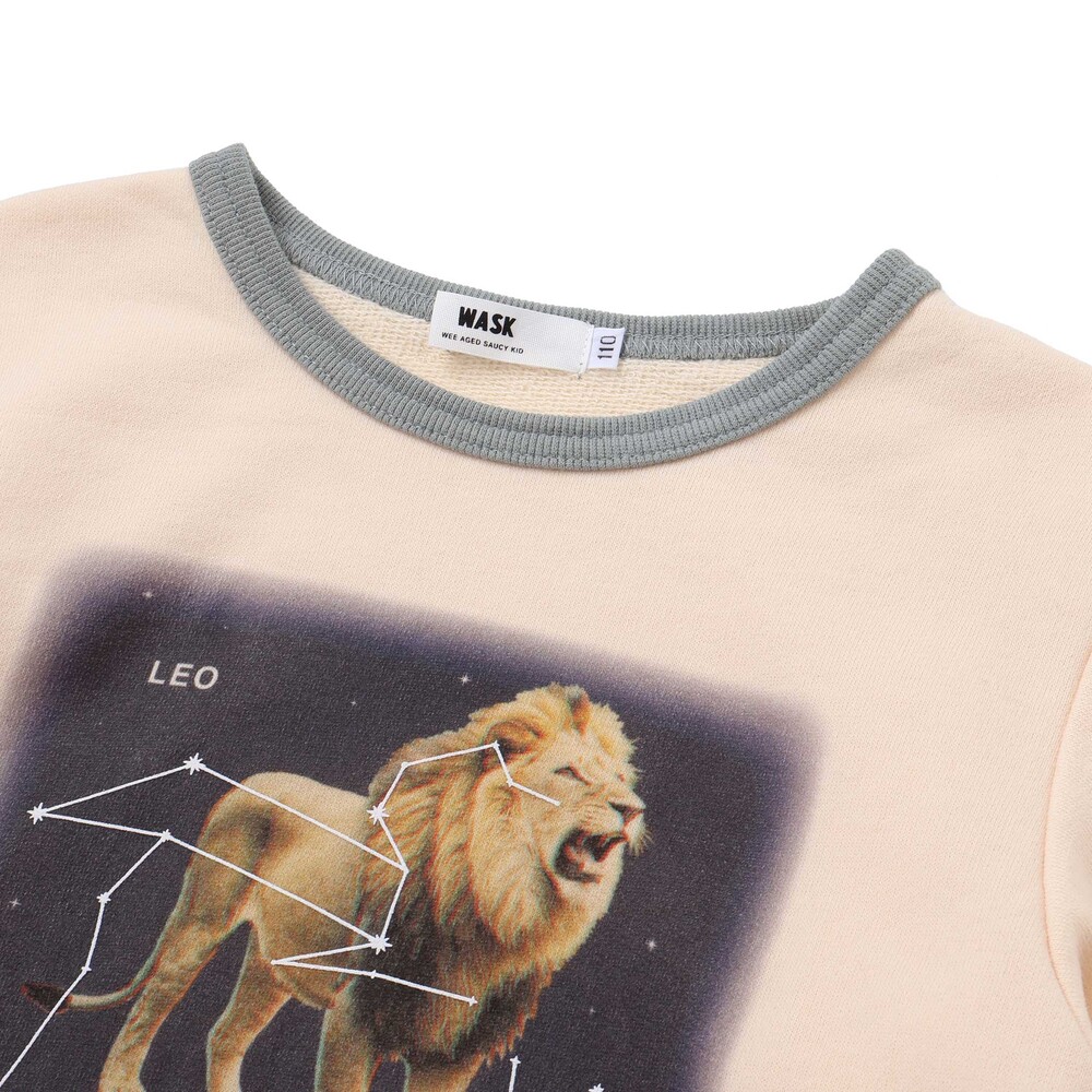 星座アニマルプリントトレーナー(100~140cm) オフホワイト 100cm