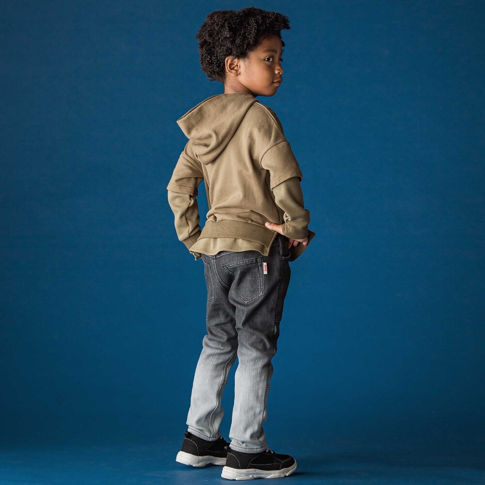 グラデーションボンディングデニムパンツ(110~160cm) グレー 110cm