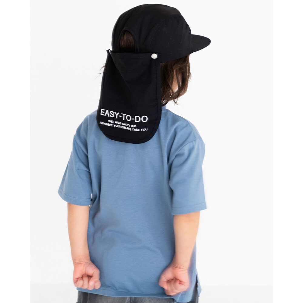 三角 切り替え WASK パッチ Tシャツ (100~160cm) ブルー 100cm