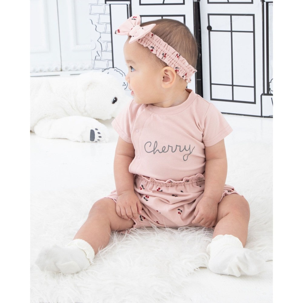 子供服べべの公式通販サイト Bebe Mall チェリー リボン ヘアバンド ヘアカチューム ベビー ﾜﾝｻｲｽﾞ ピンク系 新生児 ベビー ベベ モール オフィシャルオンラインストア