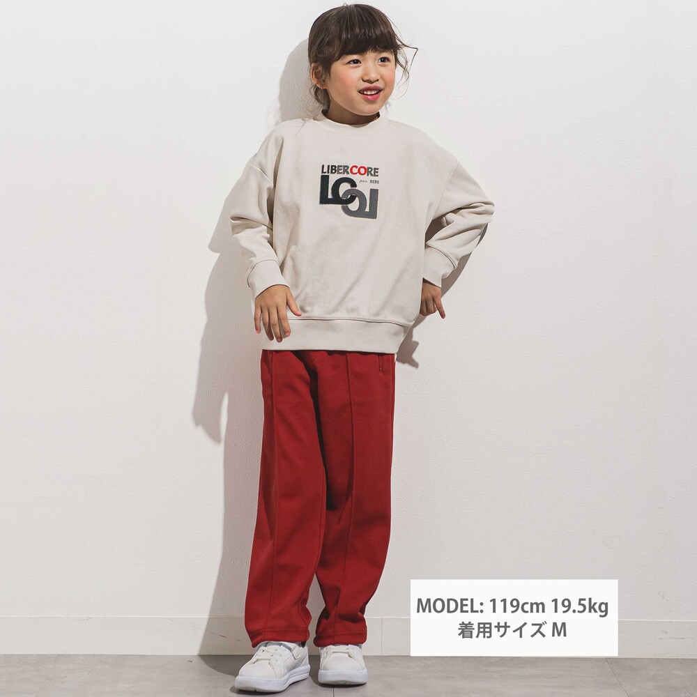 ハブラシ刺しゅうロゴカルゼニットトレーナー 親子お揃い(110~140cm) オフホワイト L(125~140cm)