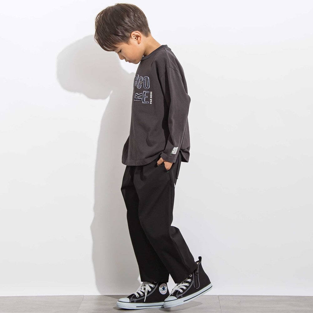サージリラックスバレルロングパンツ 親子お揃い(110~140cm) ブラウン M(110~125cm)