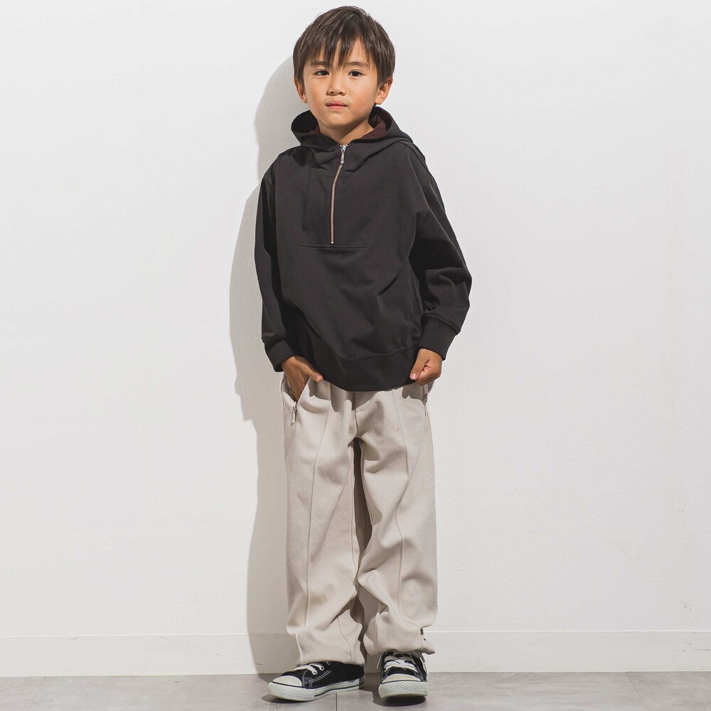 センターステッチカルゼニットトラックパンツ 親子お揃い(110~140cm) グリーン L(125~140cm)