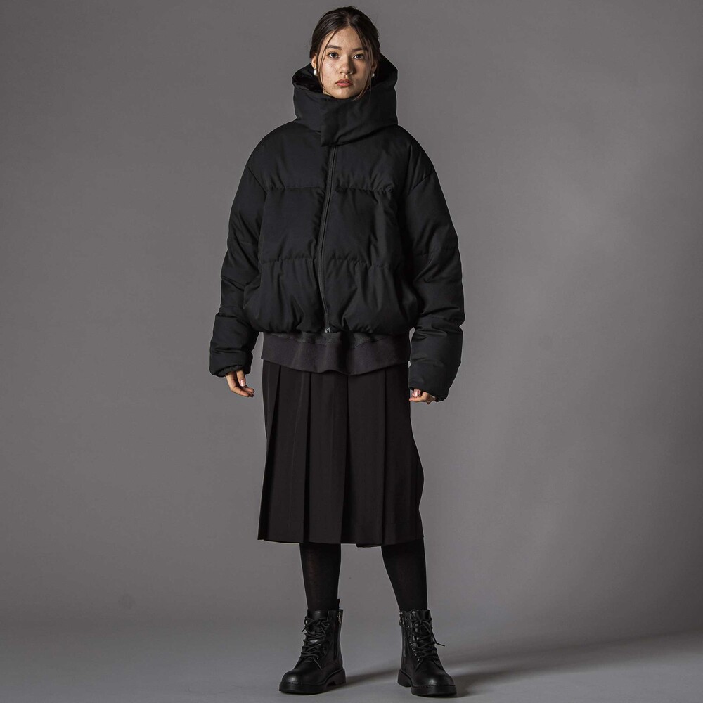 リモンタポリエステルツイルボリュームダウンジャケット大人親子お揃い(145~175cm) ブラック M(145-160cm)