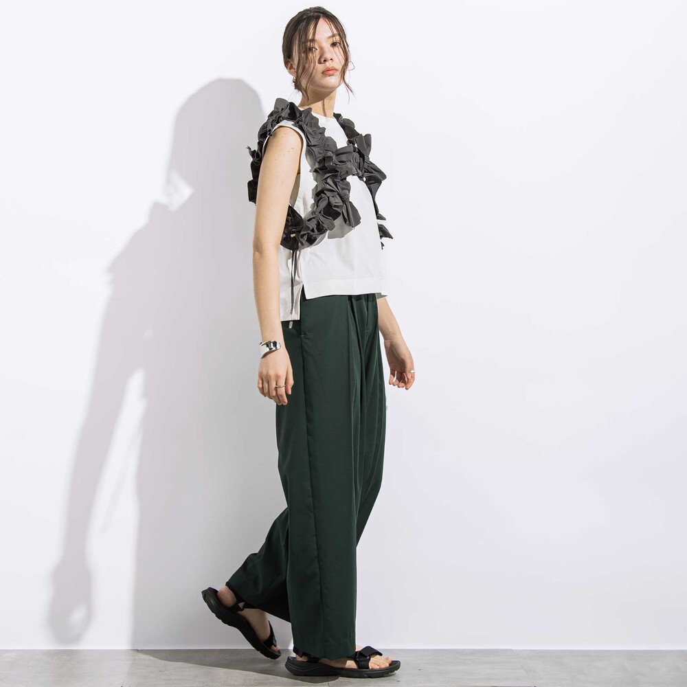 リボン付きマットタフタハーネス親子お揃い グレー ワンサイズ