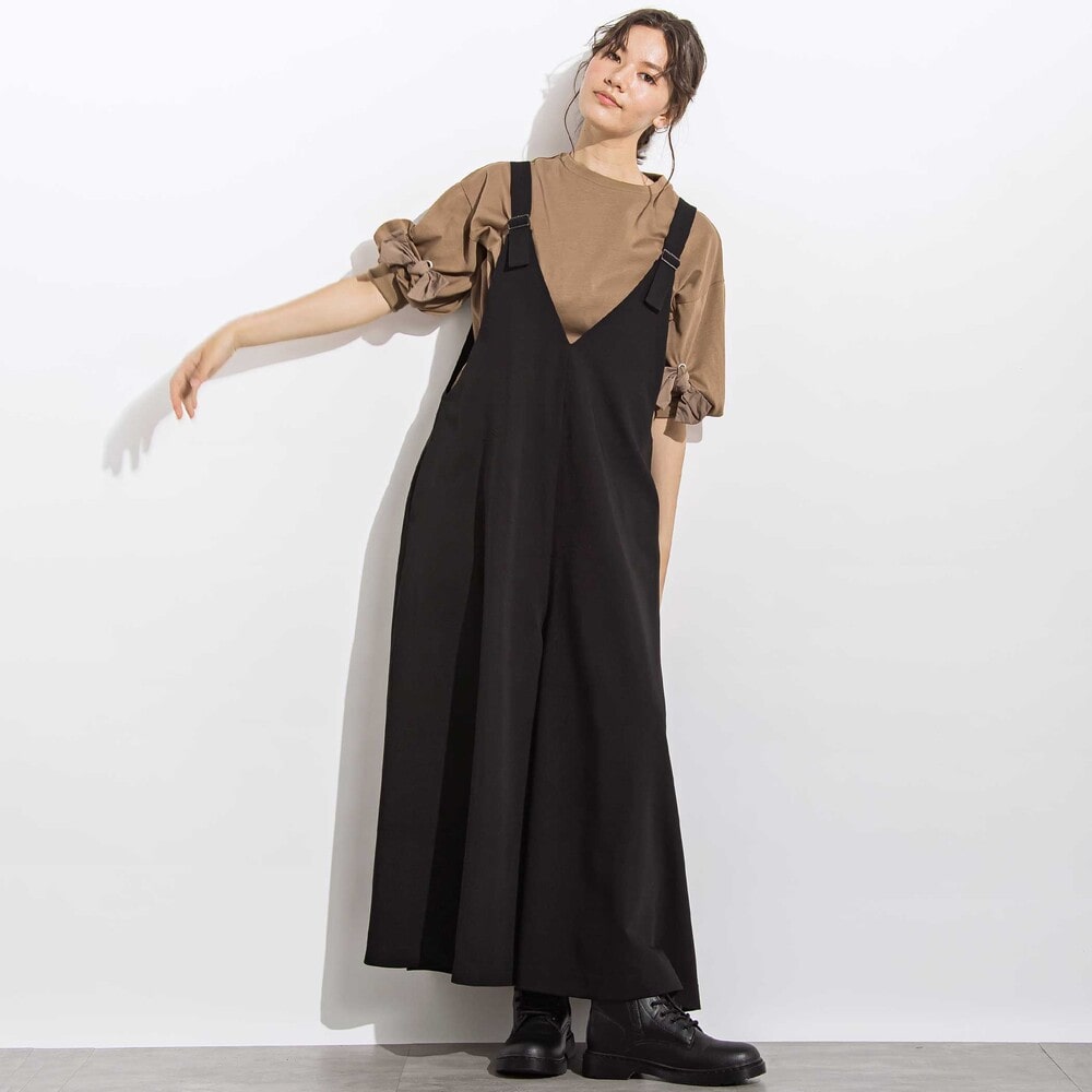 BIGリボンモチーフバルーンスリーブ天竺6分袖Tシャツ 親子お揃い 大人(140~160cm) ブラウン M(150~160cm)